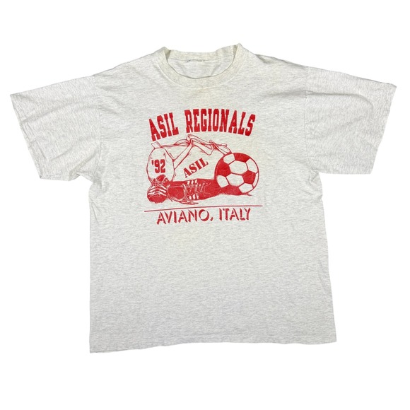 Vintage Other - Vintage 90s ASIL Regionals Soccer T Shirt Aviano Italy Graphic Tee